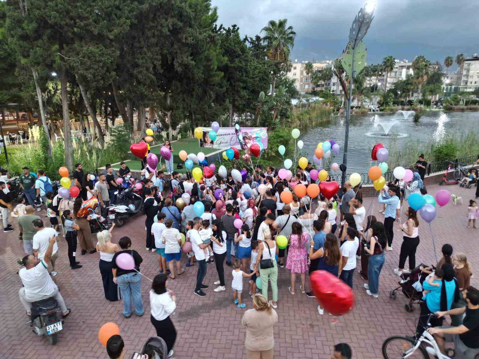 Babasının sosyal medya paylaşımı üzerine gökyüzü, Yağmur’un umut balonlarıyla rengarenk oldu 