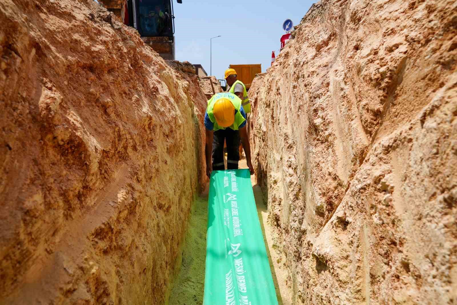 MESKİ, altyapı hattı çalışmalarını sürdürüyor 