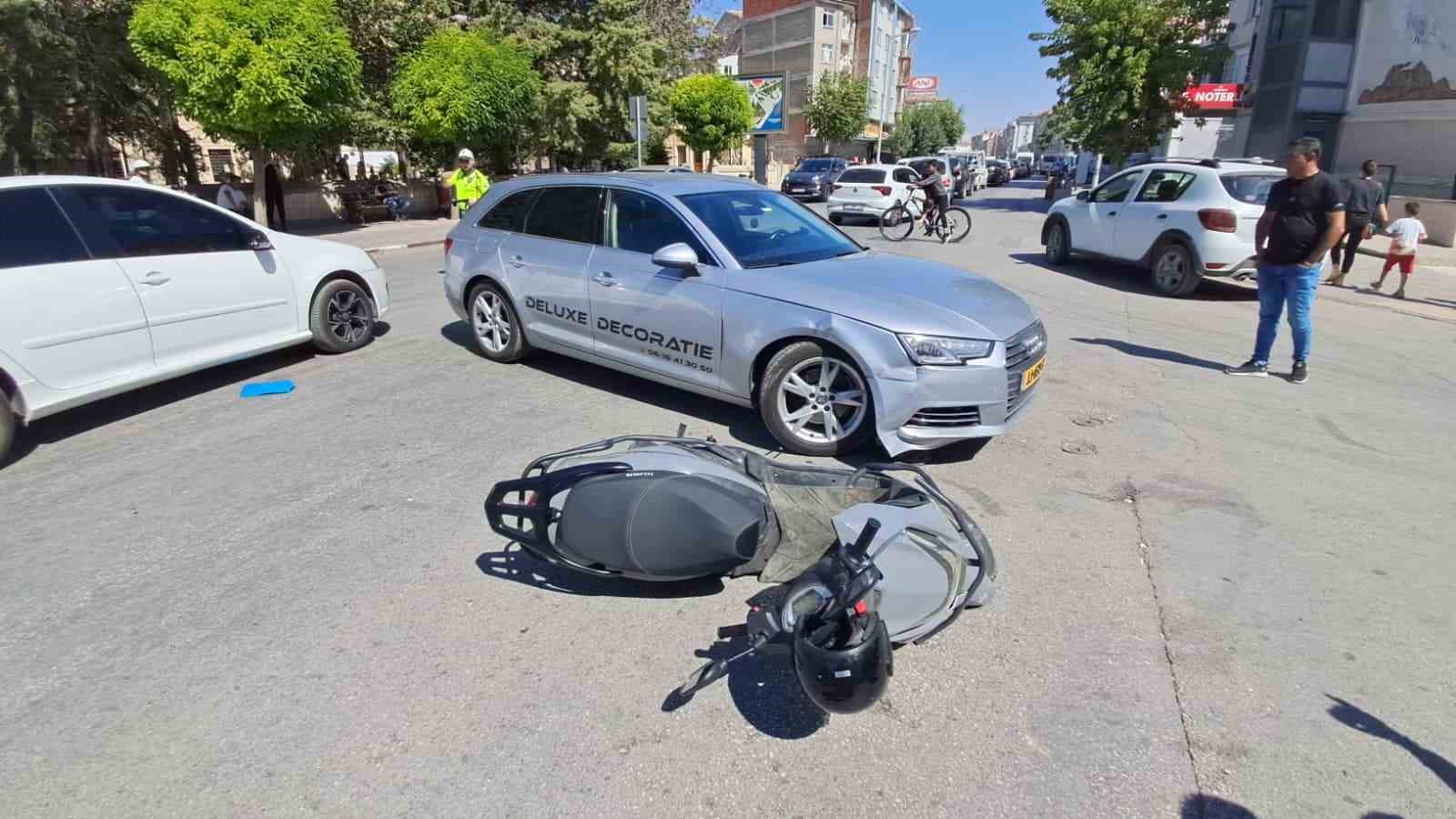 Karaman’da otomobille motosiklet çarpıştı: 1 yaralı 