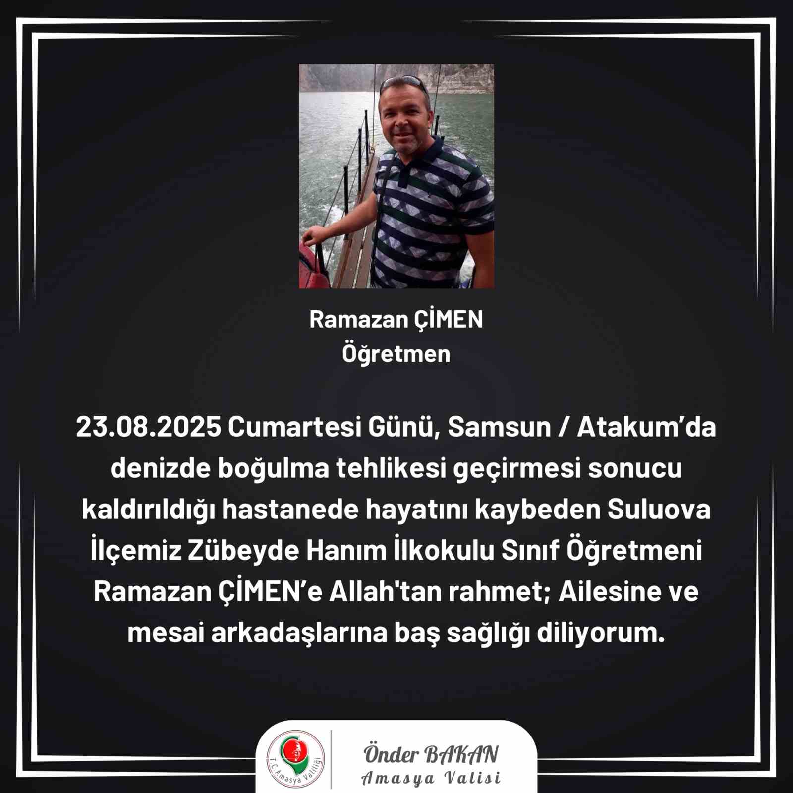 Denizde boğulma tehlikesi geçiren öğretmenden acı haber 