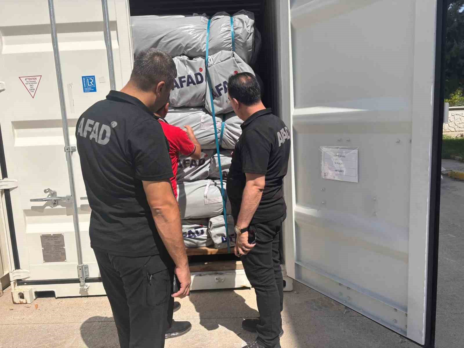 Elazığ AFAD lojistik deposunda inceleme 