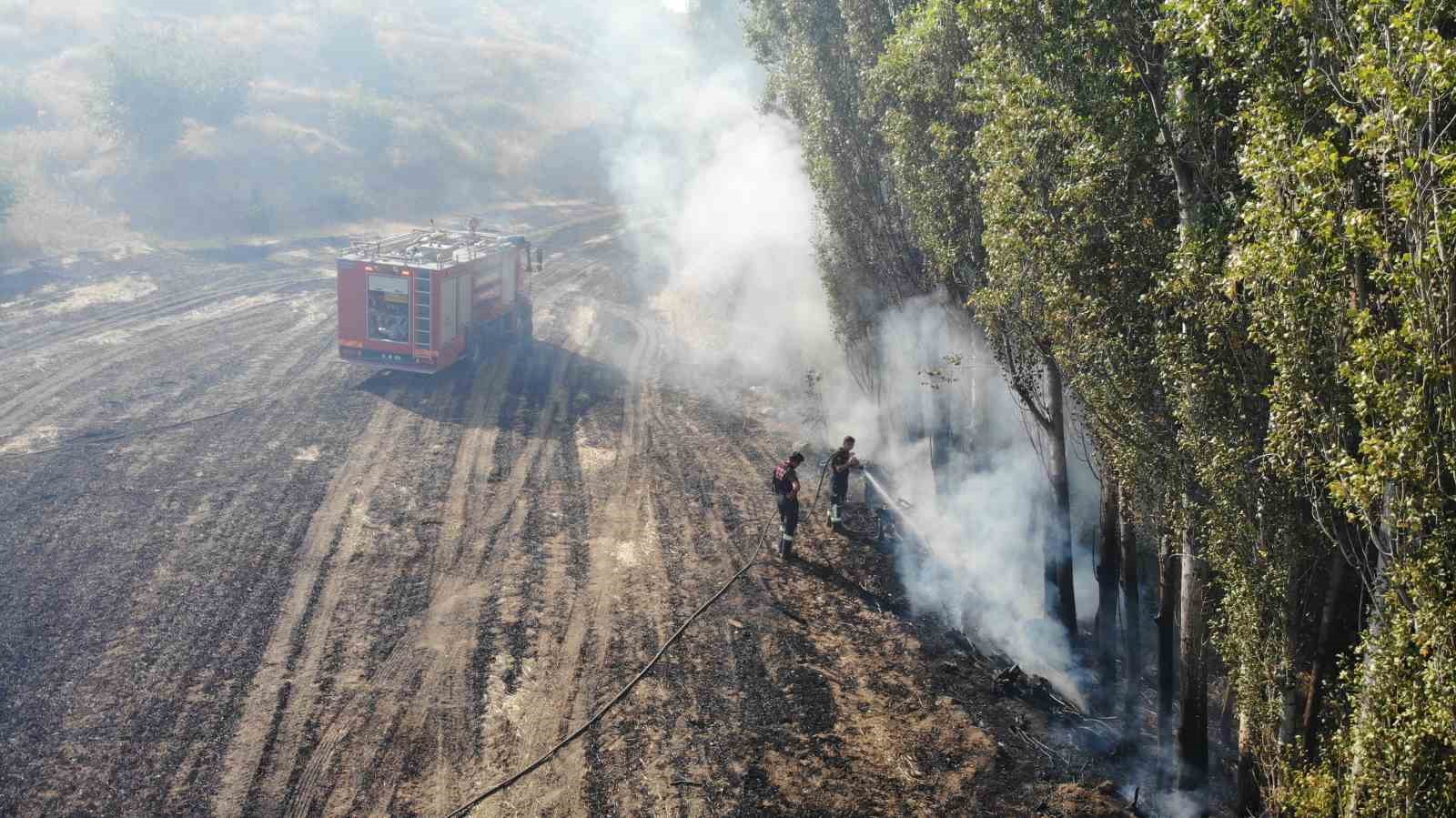 Çorum’da tarlada çıkan yangın kontrol altına alındı, 1 kişi yaralandı 