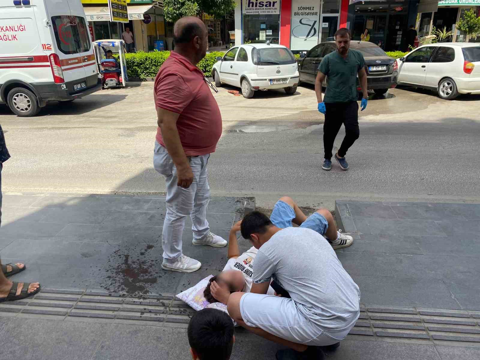 Devrilen elektrikli bisikletin sürücüsü çocuk yaralandı 