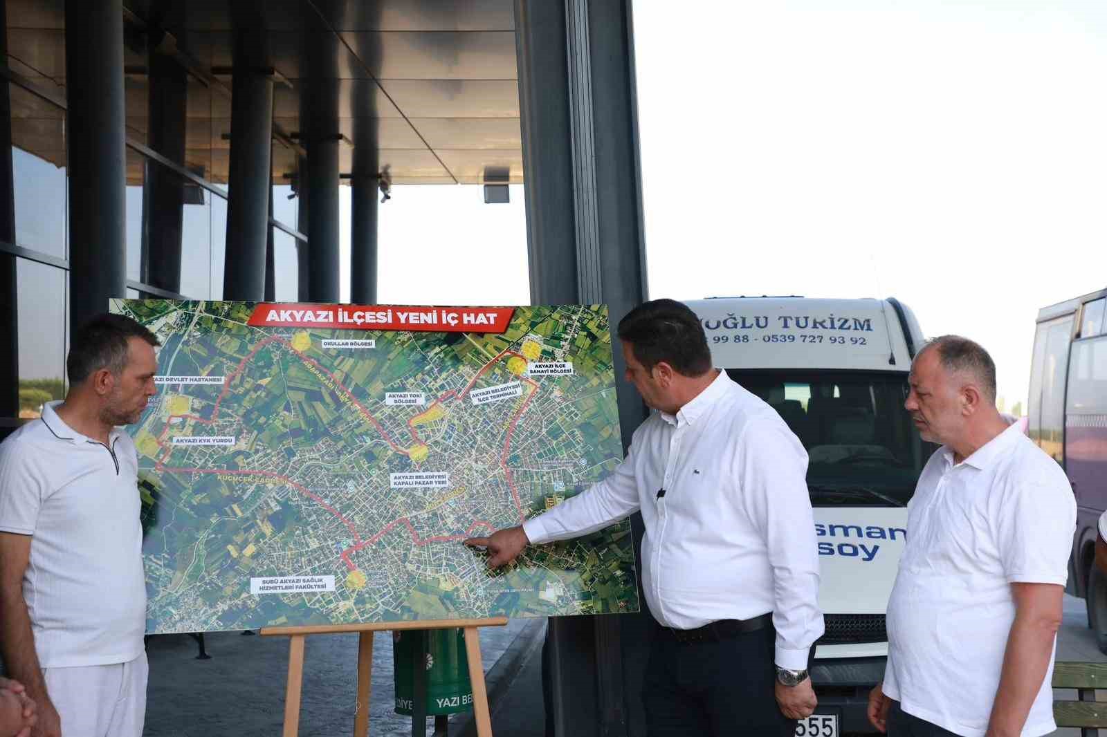 Akyazı’nın yeni minibüs hattında seferler başladı 
