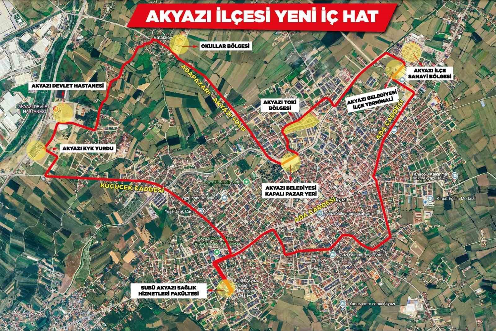 Akyazı’nın yeni minibüs hattında seferler başladı 