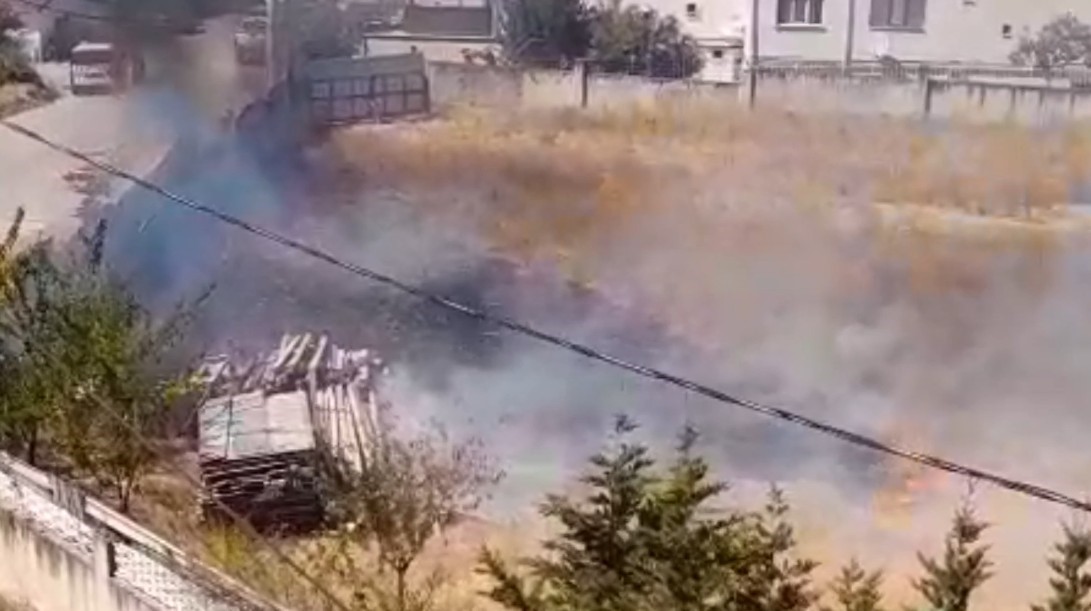 Otluk alanda korkutan yangın 