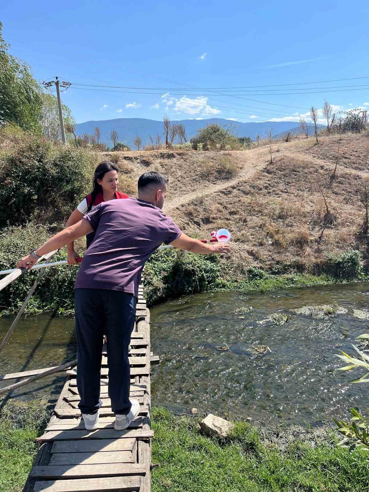 Bolu’da patates tarlaları için sulama sularından numune alındı 