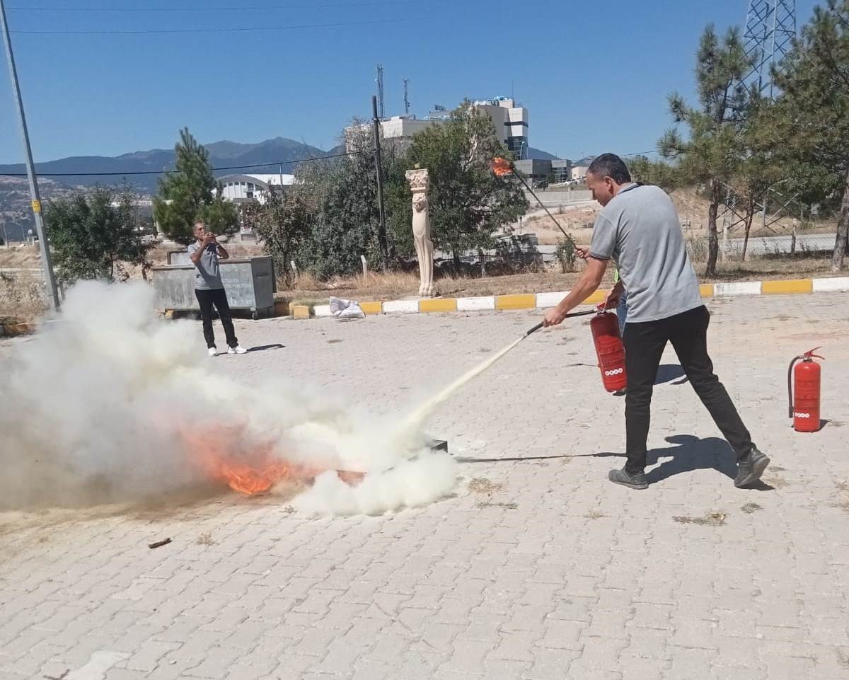 Emet MYO’da yangın tatbikatı 