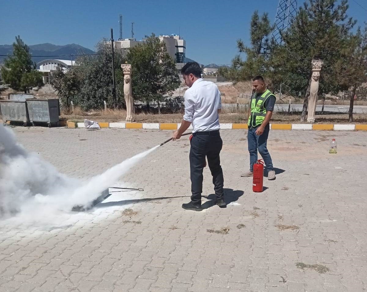 Emet MYO’da yangın tatbikatı 
