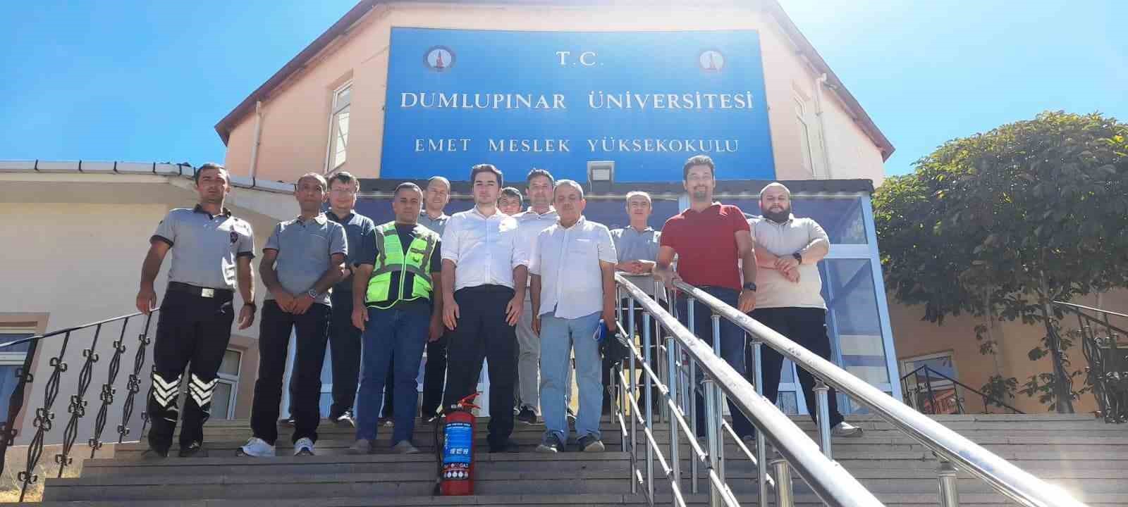 Emet MYO’da yangın tatbikatı 
