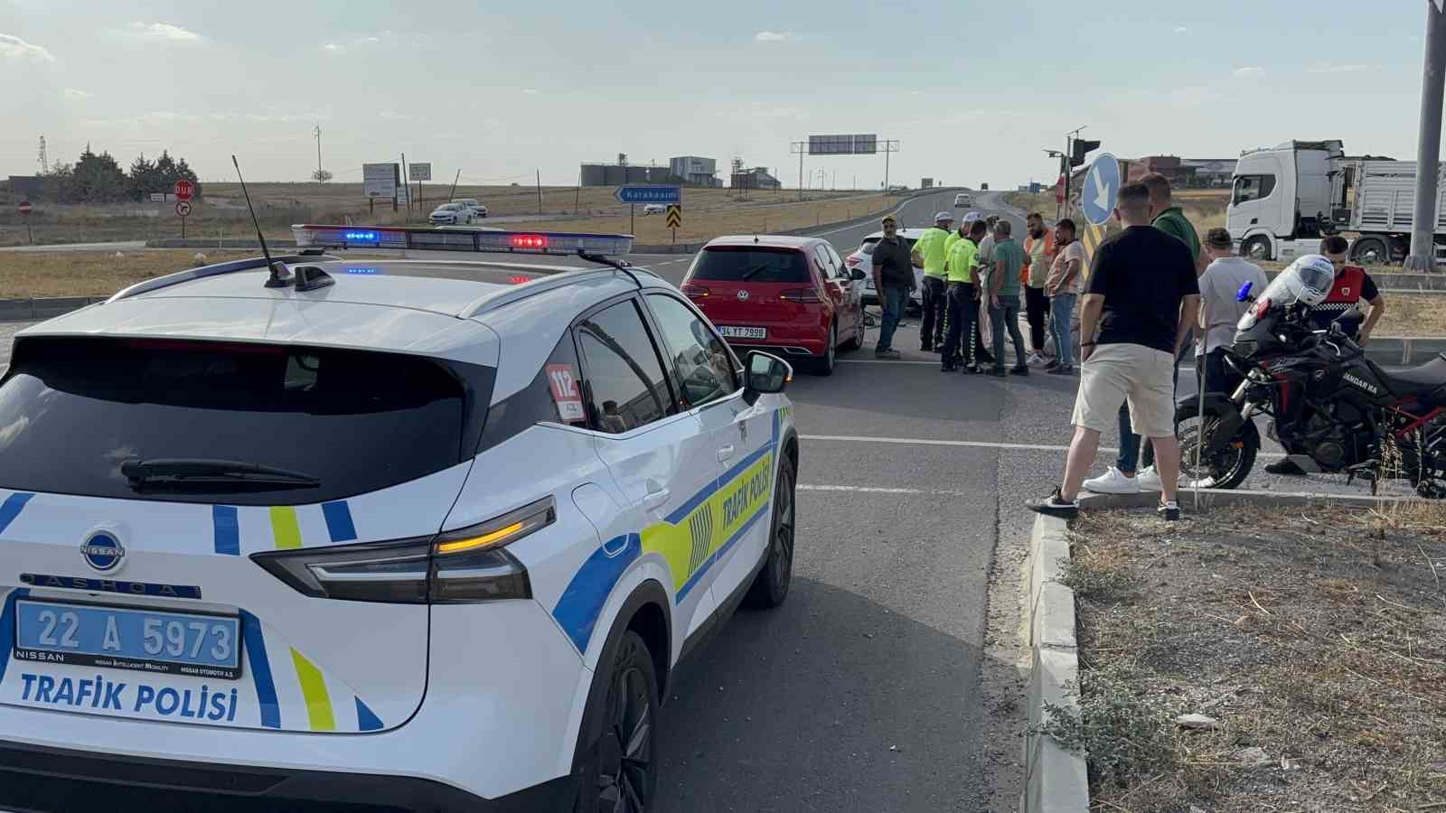 Edirne’de otomobiller çarpıştı: 1 yaralı 