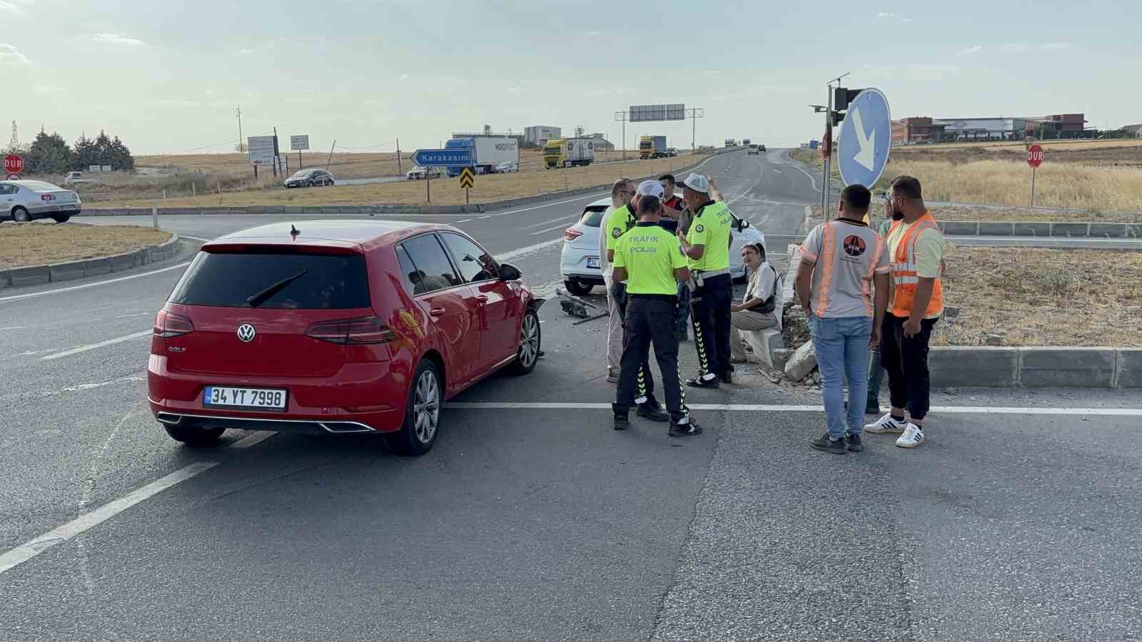 Edirne’de otomobiller çarpıştı: 1 yaralı 