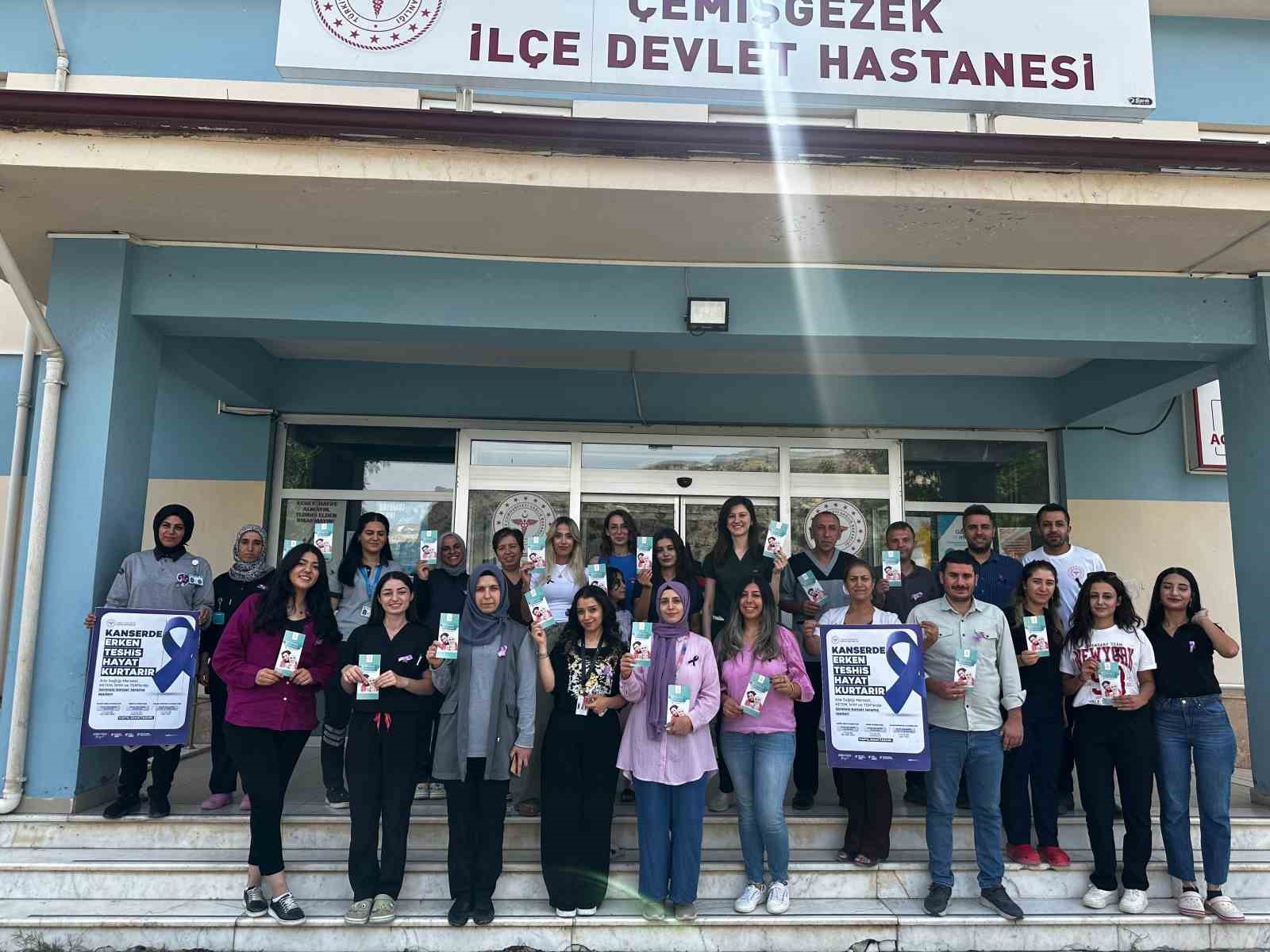 Çemişgezek’te kanserde erken teşhis için farkındalık etkinliği 