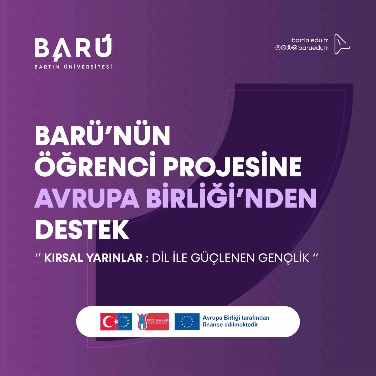 BARÜ’nün öğrenci projesine Avrupa Birliği’nden destek 