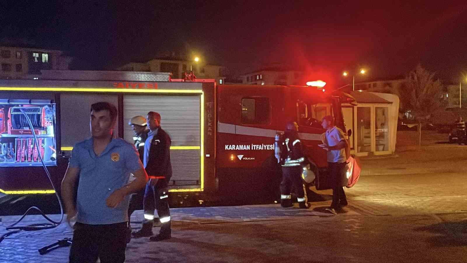 Karaman’da alev topuna dönen piknik tüpü korkuttu 