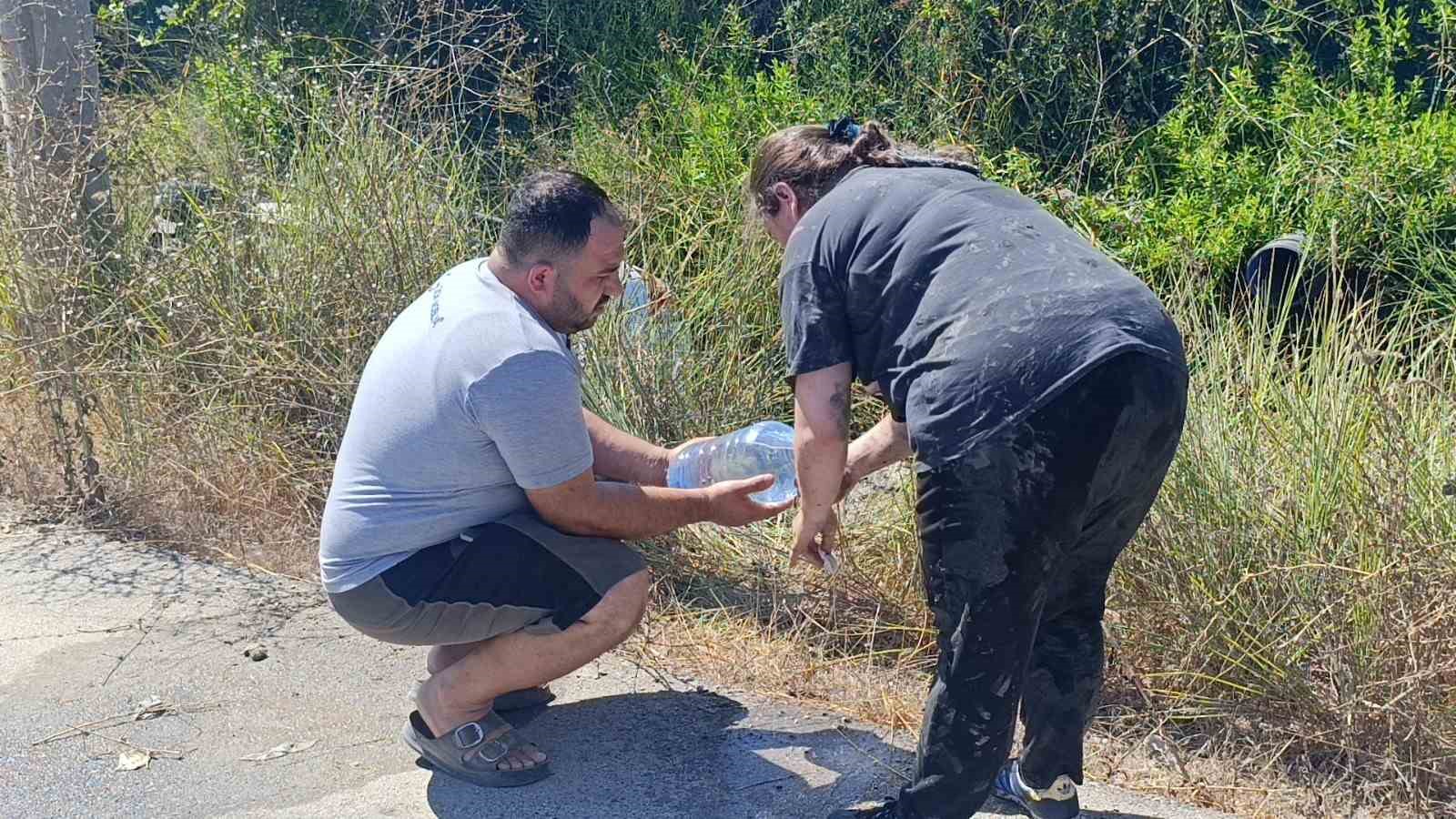 Sulama kanalına uçan otomobilin sürücüsü kazayı yara almadan atlattı 